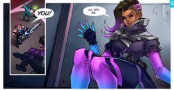 theivorytowercrumbles:Zarya vs. Sombra in Searching (and possibly Sombra’s actual name?)