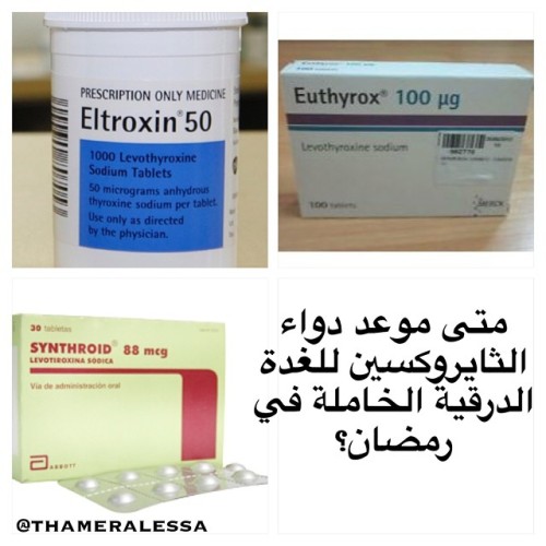 مدونة د ثامر محمد العيسى ممكن أخذ دواء الثايروكسين لعلاج الغدة الدرقية