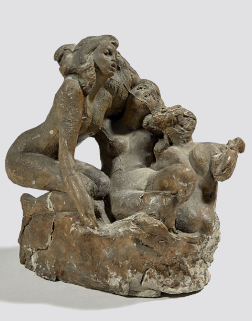 europeansculpture:Auguste RODIN (1840 - 1917) - Les Néréides, esquisse dite aussi “Les trois sirènes