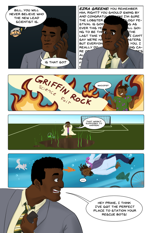 optimistpax: [ID: a comic page featuring William Fowler from the TV show transformers: prime and Chi