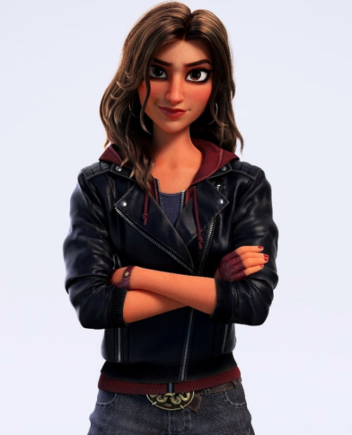 wonder-gadot: Gal Gadot as Shank in RALPH BREAKS THE INTERNET (2018), arts by Tyler Boyard.