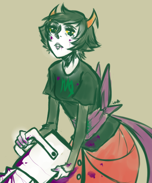 theamporacestfest:i heard liz was having a bad day so i drew her kanaya real fast uoufeel better soo