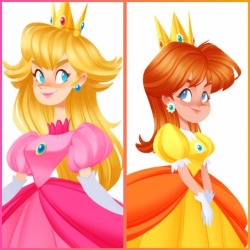 The Two Super Mario Ladies part of my 130 Ladies Art book 