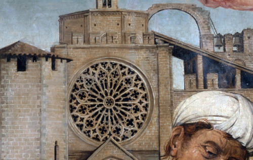 Ayne Bru - Martyrdom of St. Cucuphas (c. 1502). Detail.Cucuphas is the patron saint of hunchbacks an