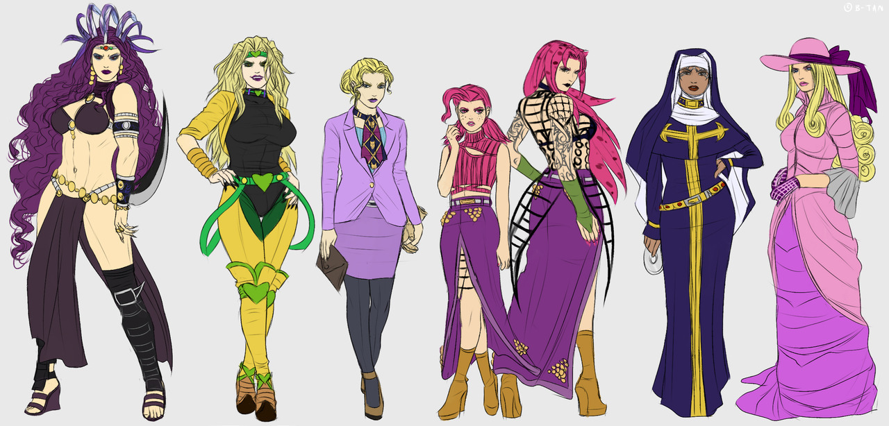 btanselanoican-here-s-more-jjba-genderbend-stuff-featuring-the-villians