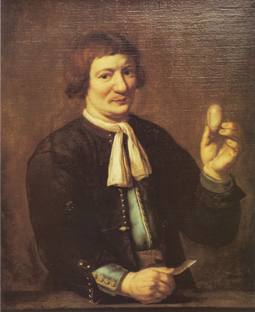 Jan de Doot and the kidney stone he removed from himself in1651.
