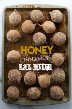 food–archives:  HONEY CINNAMON DROP DONUTS