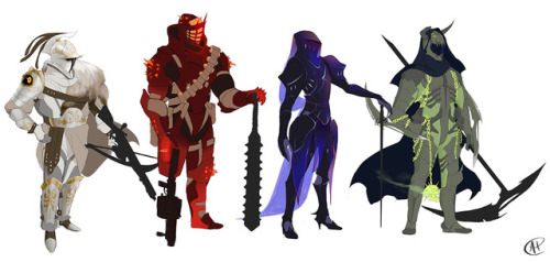 ghosterisk: Three out of four boss characters done for the Bike Knight. Reuploaded and reblogged since I got all four done with changes! 