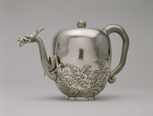 arsvitaest:Dragon teapot Author: Miyata Nobukiyo (Japanese, 1817-1884)Date: ca. 1876Medium: Silver w