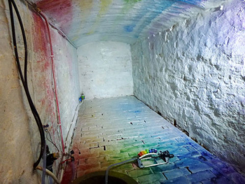  Liquid Rainbow Machine by Edwin Deen If your walls are white, and you want to add more color to your life – take a look at this rainbow sprinkler by Edwin Deen. Netherlands-based artist transformed an ordinary garden sprinkler into an amazing rainbow