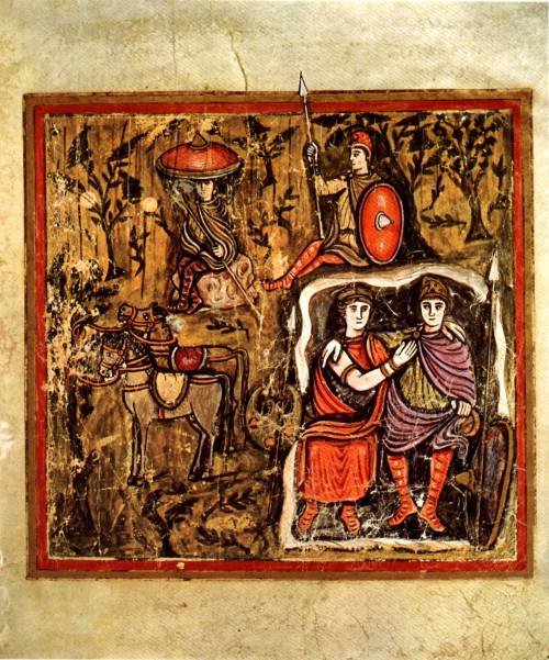 artofthedarkages: “Dido and Aeneas in the Cave in the Roman Vergil” A framed illuminatio