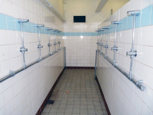 openshowerappreciation: Boy’s shower room at Hall Garth Community Arts College in Middlesbroug