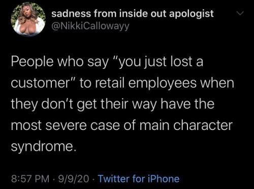 twitblr:Guaranteed that the retail employee gives zero fucks (x)