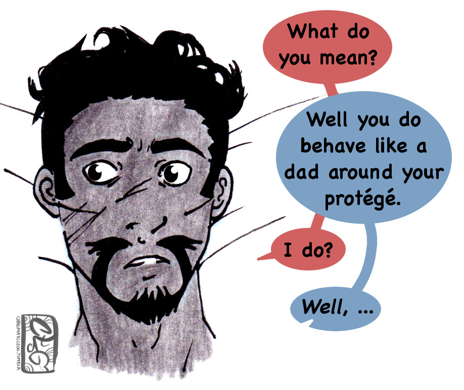 chromatocloo: Here is part 3 of the li’l comic about Gabriel being best dad, where