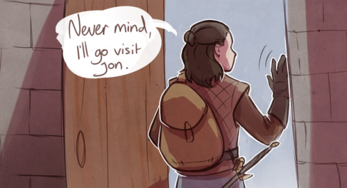 critter-of-habit:Some more from the ‘Margaery faked her own death and actually went to Winterfell to