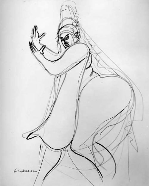 met-modern-art: Walking Figure by Gaston Lachaise, Modern and Contemporary ArtMedium: Ink and graphi