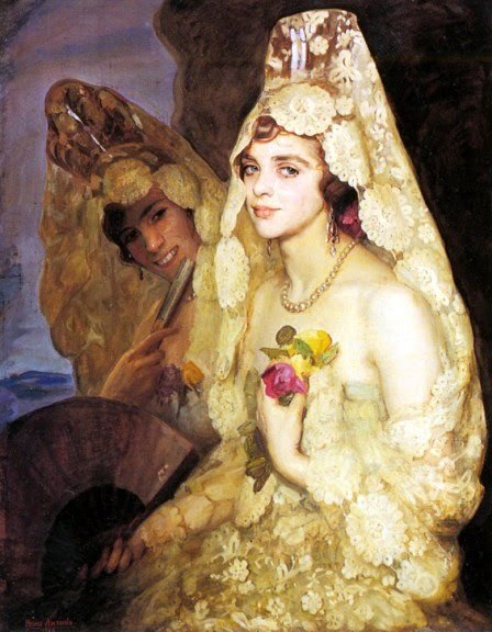 salantami:  Anselmo-Miguel-Nieto-xx-Mujer-con-Mantilla-1-xx-Private-Collection 