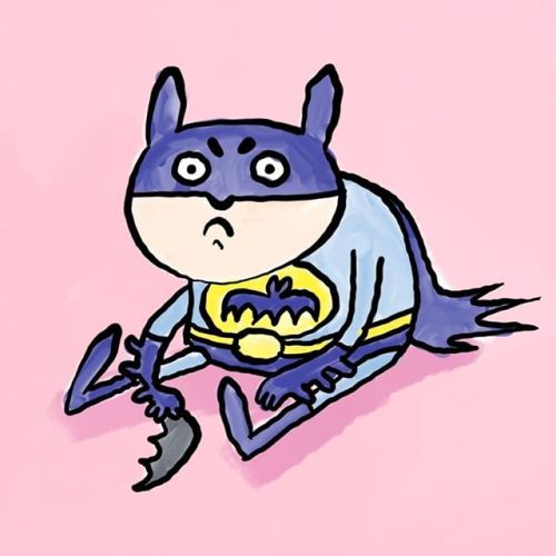 eruditebaboon: Today’s daily phone drawing celebrates Batman’s birthday #dailydrawing #d