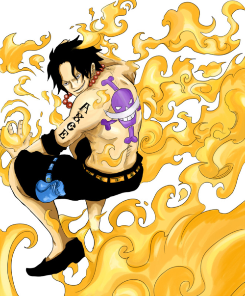 Unique + Geeky Tattoo Ideas — Ace from One Piece has two tattoos- the  first, his...