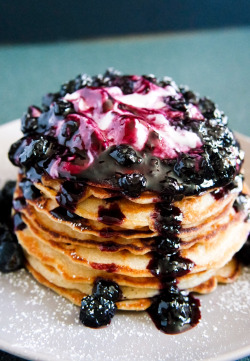 verticalfood:  Blueberry Pancakes