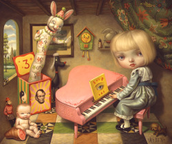 contemporary-artist-gallery: Mark Ryden The Ecstasy of Cecelia 1998 26 x 31 in / 66 x 78.5 cm Oil on Canvas 