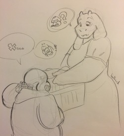 stuffedart:  under-the-bed-tales:  Pacifeast: early days. the only thing more powerful than Sans’s insatiable appetite for Tori’s cooking… is his insatiable appetite for Tori’s hugs.  This really makes me want some goat ma hugs too 💜   This