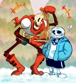 nostalgia-phantom:  I HAD to draw my skele-sons