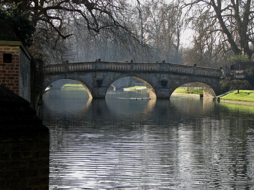 Looking towards Clare College Bridge, Cambridge