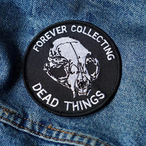 vectorthatfox: Stock is running low on DEAD THINGS embroidered iron-on patches. I’m not sure if/when