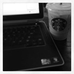 fatnslowninja:  #starbucks   late night work = a reason to drink an iced coffee. 