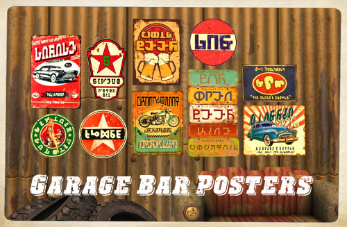 made some bg “tin” posters for my garage bar (it’s just stickers)10 rc DLsimlish f