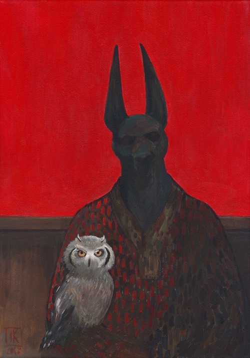 talonabraxas: “the owls are not what they seem” Anubis with Owl Anubis does Twin Peaks 2