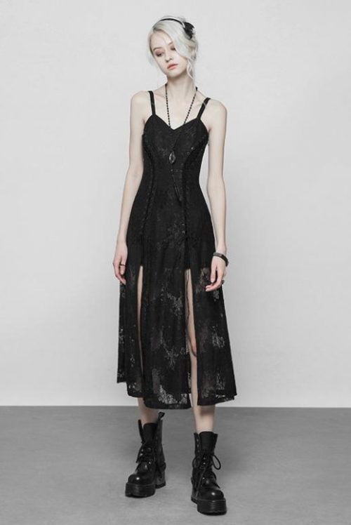 Punk Rave Lace Trim Midi Dress [x] Check It Here!IG: @hexlibrisofficial | Twitter: @hexlibriscoven |