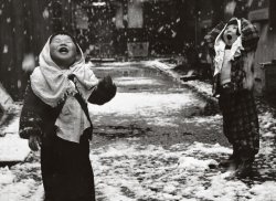 poboh:Children In the Snow, Japan, 1950’s,
