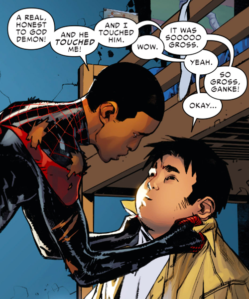 cladyimoo:  jasxntodds:  spider-man #2  Look at my son 