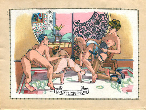 felixdeon: **Elegants and Pain Pegging** An original signed drawing available in my Etsy Store. Click HERE.  