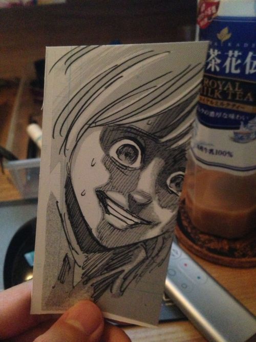 brainbubblegum: arminseyebrows: tubigpo32: Source: Isayama’s blogDamn it Isayama! XD. Armin ha