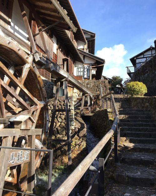 One of the first things that you see upon arrival at Magome-juku in Gifu Prefecture is this old wate