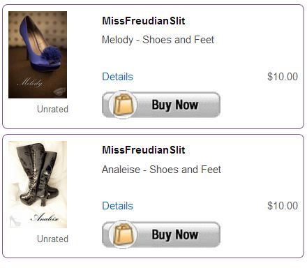 missfreudianslit:  New Goodies up on #Niteflirt!  Into feet? I’ve got 5 bags just for you! All include a set of pictures and a video of the specific shoe shown. My newest upload is the “Lotion Footrub and Pedicure“ set, including over 25 pictures