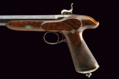 French percussion target pistol produced by Gastinne Renette, mid 19th century.from Czernys Internat