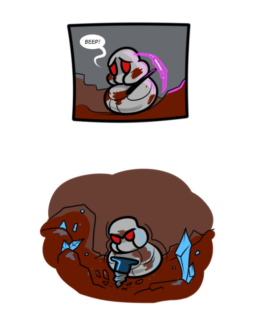 pollution-of-subterranean-waters:@darklordofcutlets talked about Megs being bean in the mines. AND THAT’S SO CUTE AND SO SAD!  