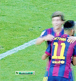 beginsus-blog:  Neymar celebrating his hat trick with the squad  