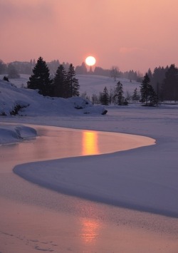 Snowy sunrise