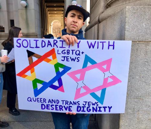 daloy-politsey:Outlive Them NYC at the No Hate, No Fear march against antisemitismJanuary 5, 2020