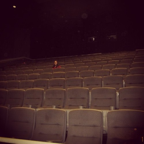 Porn photo frickers:  I was the first one in the theatre