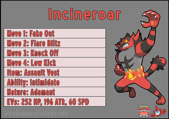 The Pokemon Strategy Dex — Assault Vest Incineroar (VGC) Moves: Fake