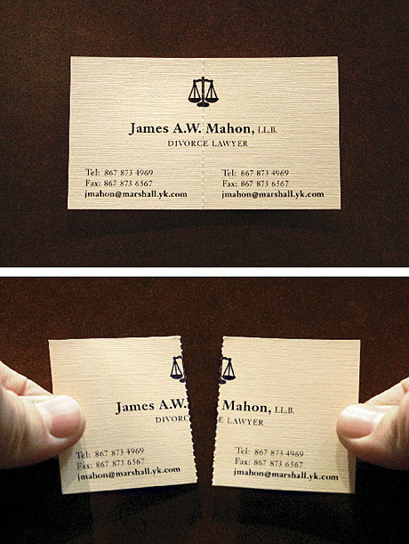dont-take-life-so-seriously:sixpenceee:A clever divorce lawyer’s card.Savage
