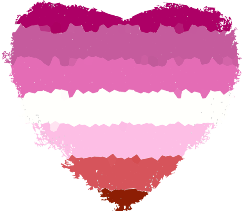 cyberhexart:Lesbian Pride Chalk Heart  \  Lesbian Pride Symbol by cyberhex on Redbubble