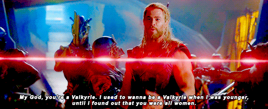 bayleafpaprika:— Thor “President of the Valkyrie Fan Club” Odinson