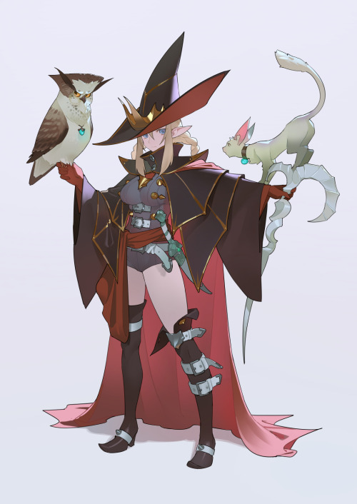 timbougami:  She’s a witch specialized in beast taming and summoning from the middle of the co